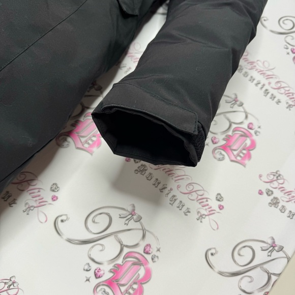 Merrell coat jacket parka puffer feather down black fur hood waist tie cinch - Picture 13 of 16